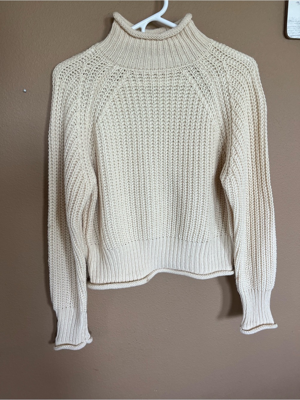 Women’s Small Harper Heritage Cream Mock Neck Sweater